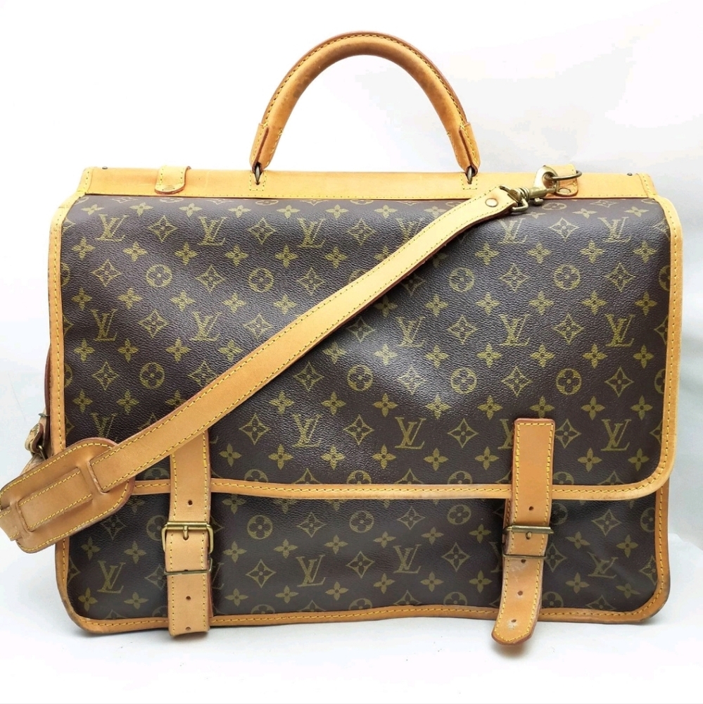 Louis Vuitton LV Travel Bag Sac Kleber Brown Monogram